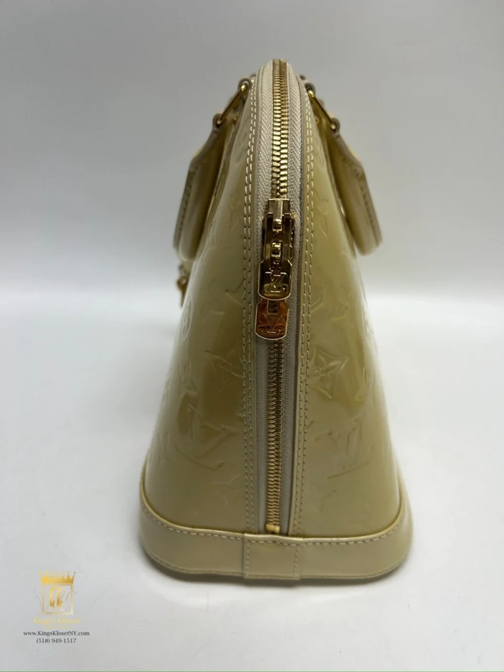 Louis Vuitton Olive Patent Vernis Alma Satchel - Picture 2 of 14